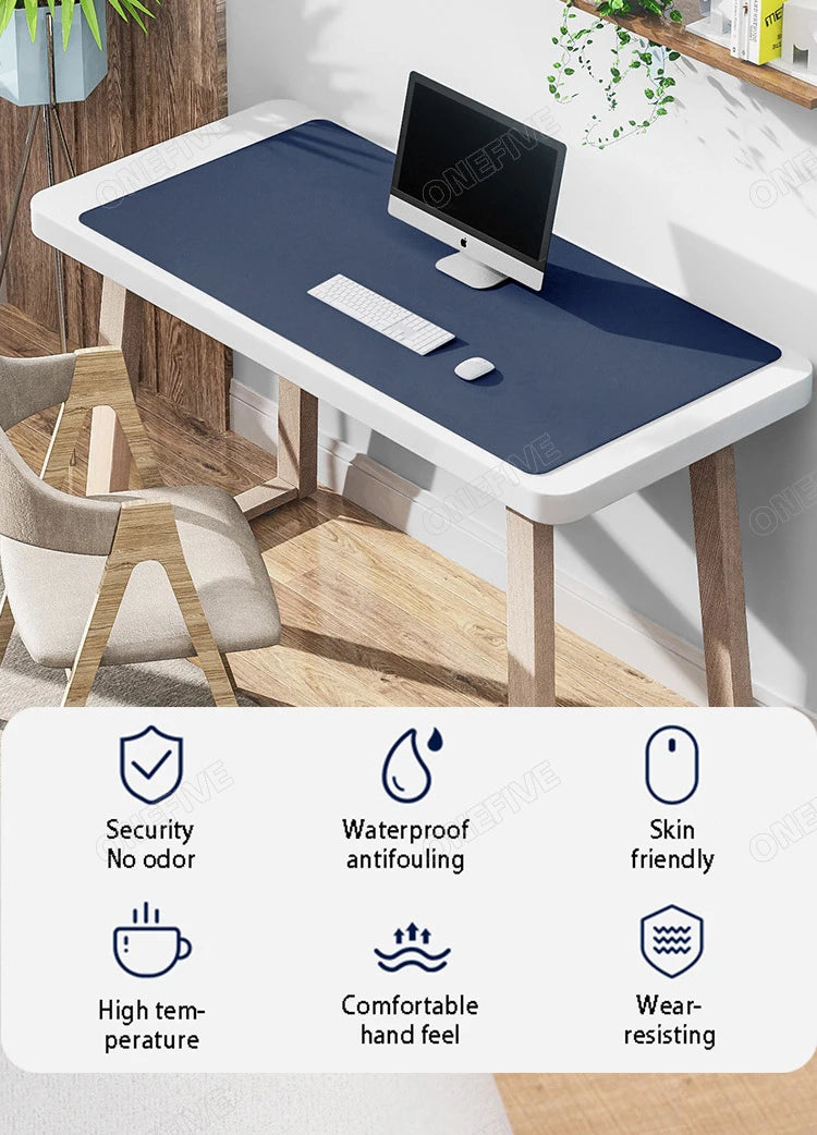 Schreibtisch-Matte aus PU-Leder – XXL Wasserdicht & Rutschfest für Home Office