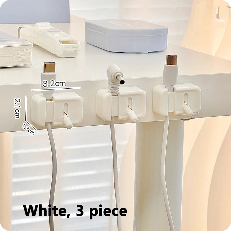 Kabelhalter für den Schreibtisch – Selbstklebend, ohne Bohren, für alle Kabel
