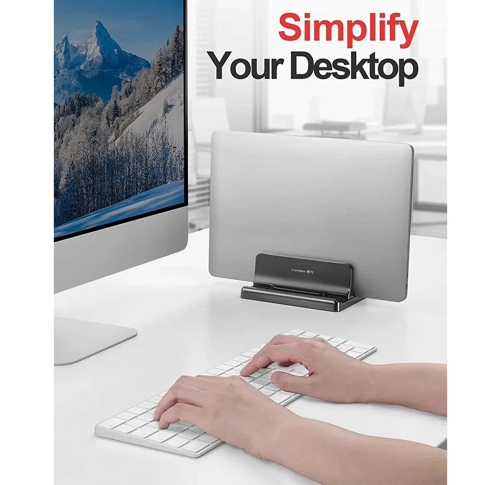 Vertikaler Laptop-Ständer – Platzsparender Schreibtisch-Dock für MacBook & Notebooks