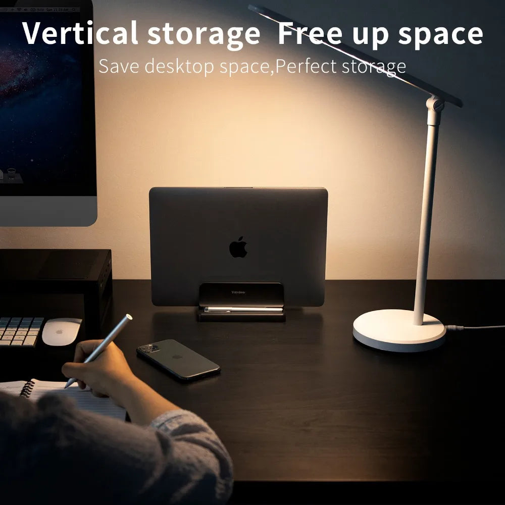 Vertikaler Laptop-Ständer – Platzsparender Schreibtisch-Dock für MacBook & Notebooks
