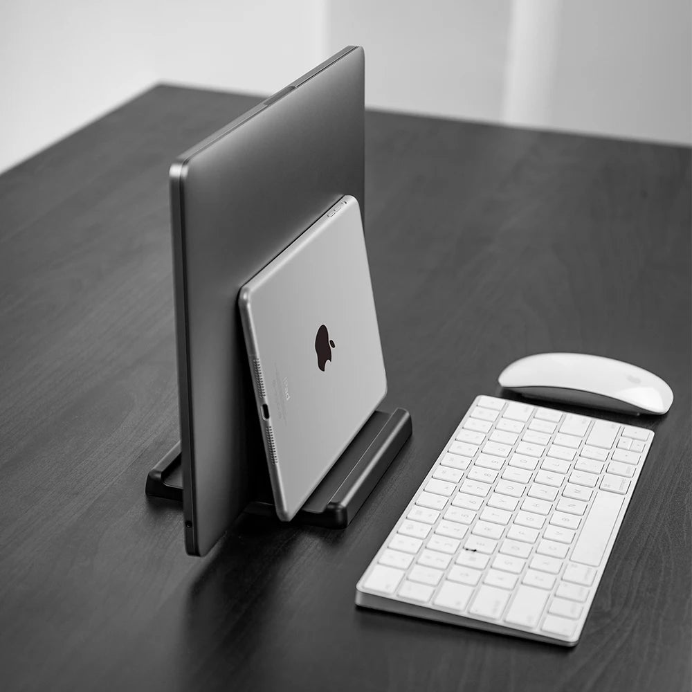 Vertikaler Laptop-Ständer – Platzsparender Schreibtisch-Dock für MacBook & Notebooks