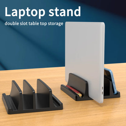 Doppelter Laptop-Ständer – Vertikaler Halter für 2 Laptops & Tablets