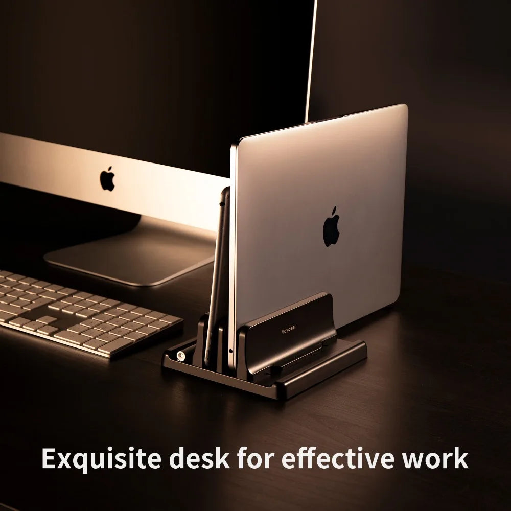 Vertikaler Laptop-Ständer – Platzsparender Schreibtisch-Dock für MacBook & Notebooks