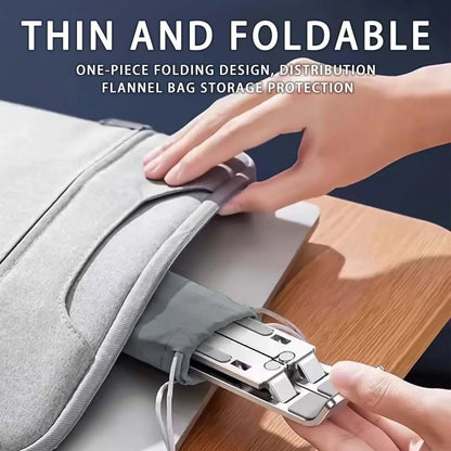 Verstellbarer Aluminium-Laptopständer – 6-stufig höhenverstellbar, faltbar & tragbar für 8-16" Laptops