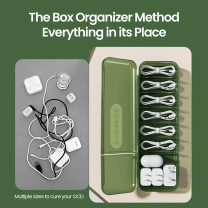 Kabelbox Organizer mit 7 Fächern – Aufbewahrung für Ladekabel & Zubehör