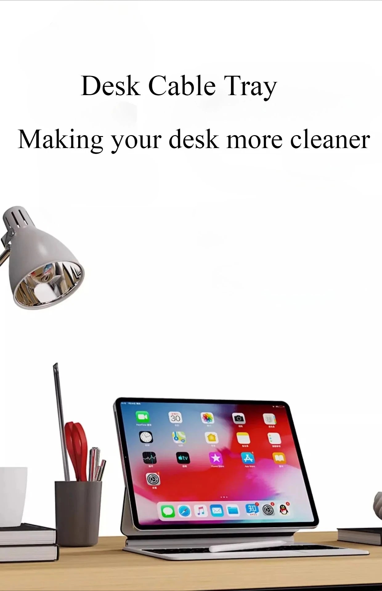 Kabelkanal für den Schreibtisch – 40cm PVC Kabelführung ohne Bohren