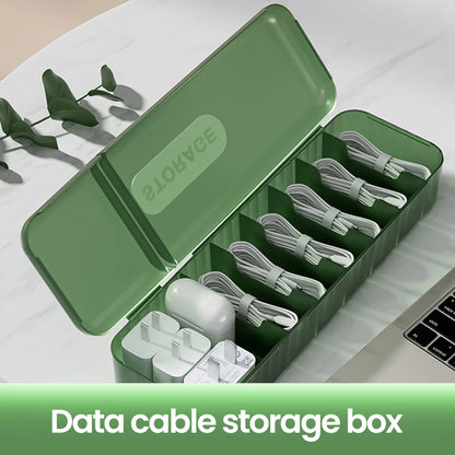Kabelbox Organizer mit 7 Fächern – Aufbewahrung für Ladekabel & Zubehör