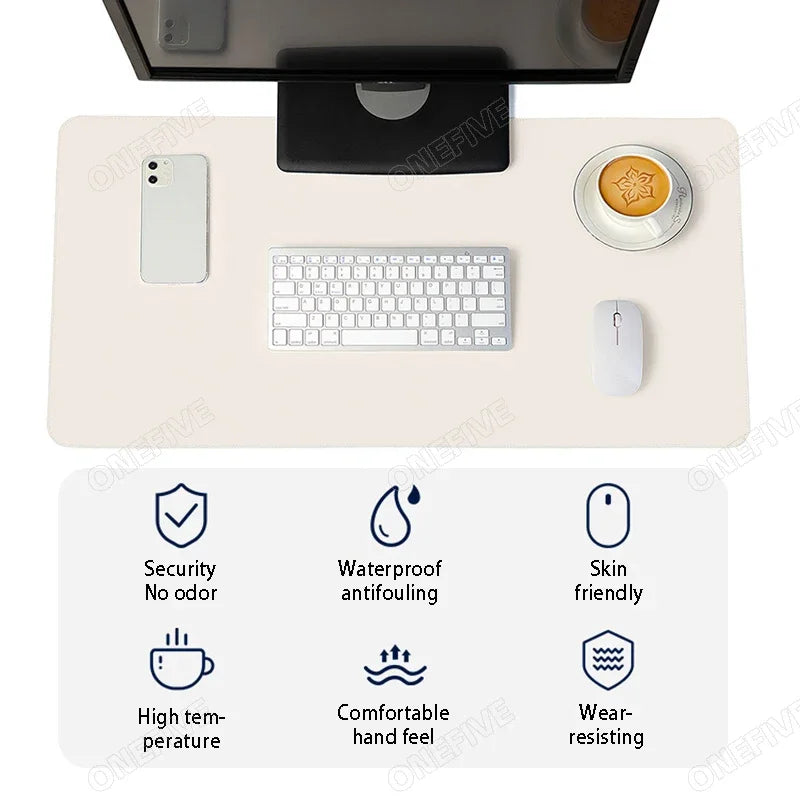 Schreibtisch-Matte aus PU-Leder – XXL Wasserdicht & Rutschfest für Home Office