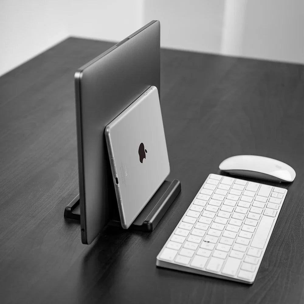 Vertikaler Laptop-Ständer – Platzsparender Schreibtisch-Dock für MacBook & Notebooks