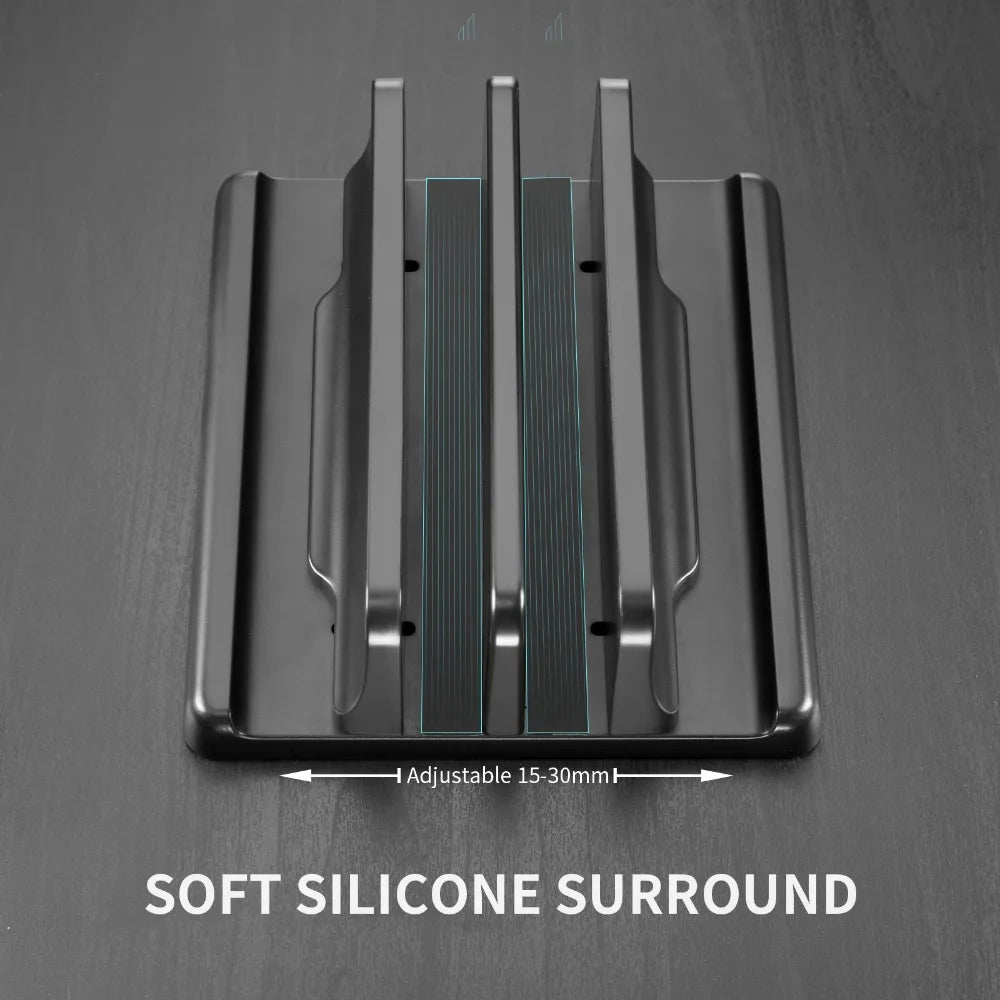 Vertikaler Laptop-Ständer – Platzsparender Schreibtisch-Dock für MacBook & Notebooks