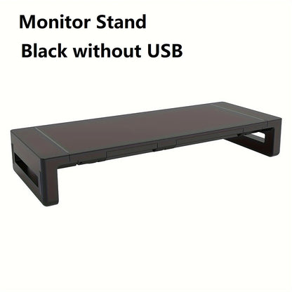 Höhenverstellbarer Monitorständer mit Schublade und USB-Hub