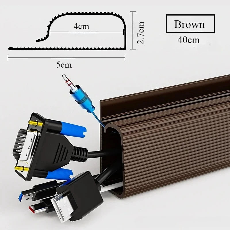Kabelkanal für den Schreibtisch – 40cm PVC Kabelführung ohne Bohren