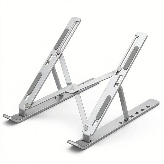 Verstellbarer Aluminium-Laptopständer – 6-stufig höhenverstellbar & faltbar für 8-16 Zoll Laptops
