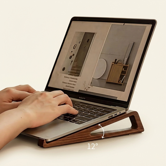 Faltbarer Laptop-Ständer aus Holz – Ergonomischer Kühl-Stand, 2er-Set