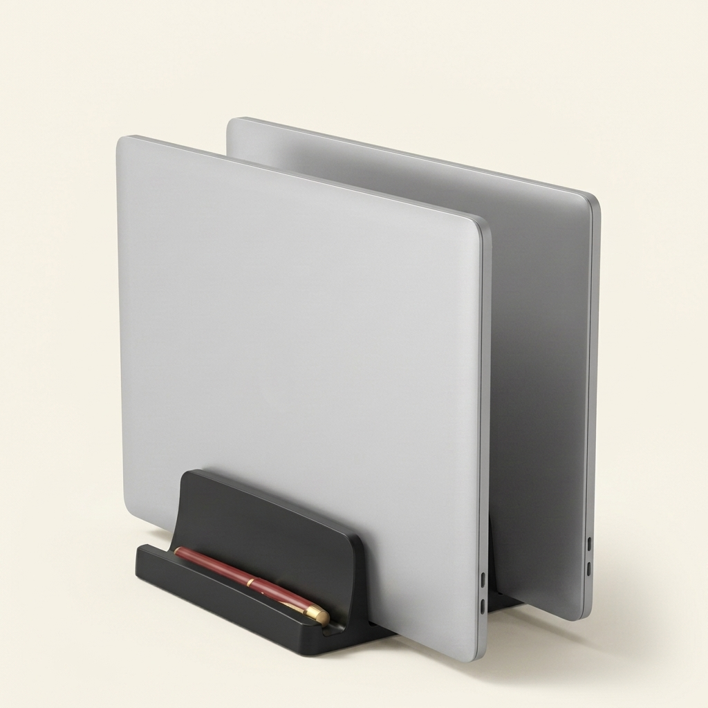 Doppelter Laptop-Ständer – Vertikaler Halter für 2 Laptops & Tablets