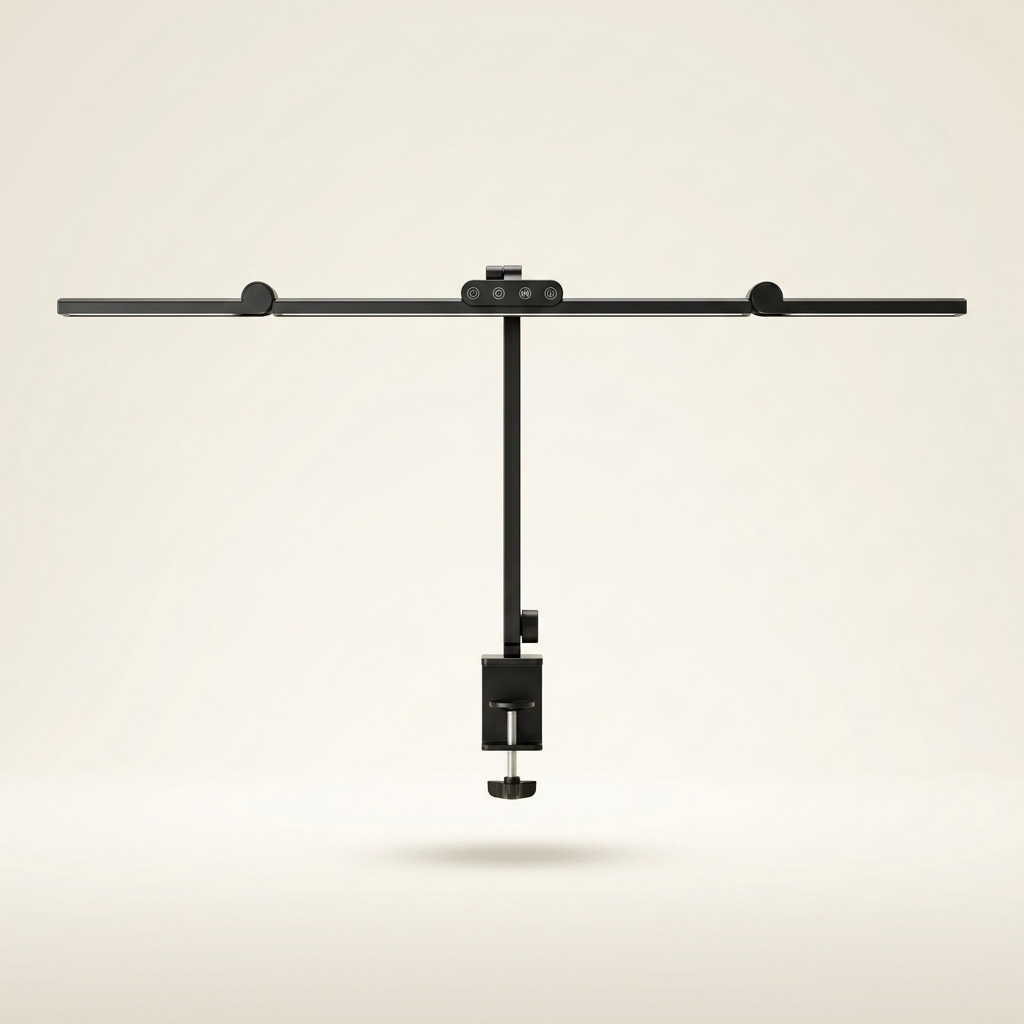 LED-Schreibtischlampe mit Doppelkopf – 4 Lichtmodi, dimmbar