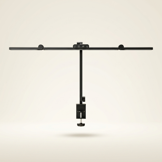 LED-Schreibtischlampe mit Doppelkopf – 4 Lichtmodi, dimmbar