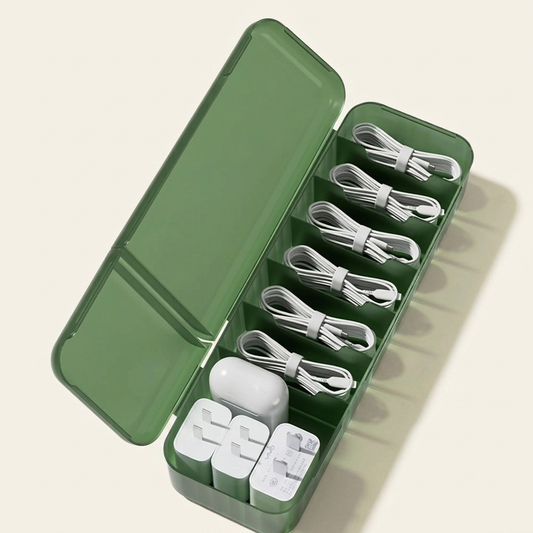 Kabelbox-Organizer mit 7 Fächern – Aufbewahrung für Kabel