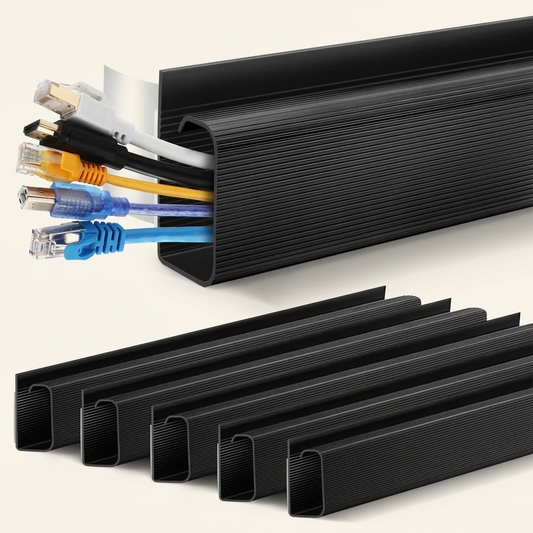 Kabelkanal für den Schreibtisch – 40 cm PVC, ohne Bohren